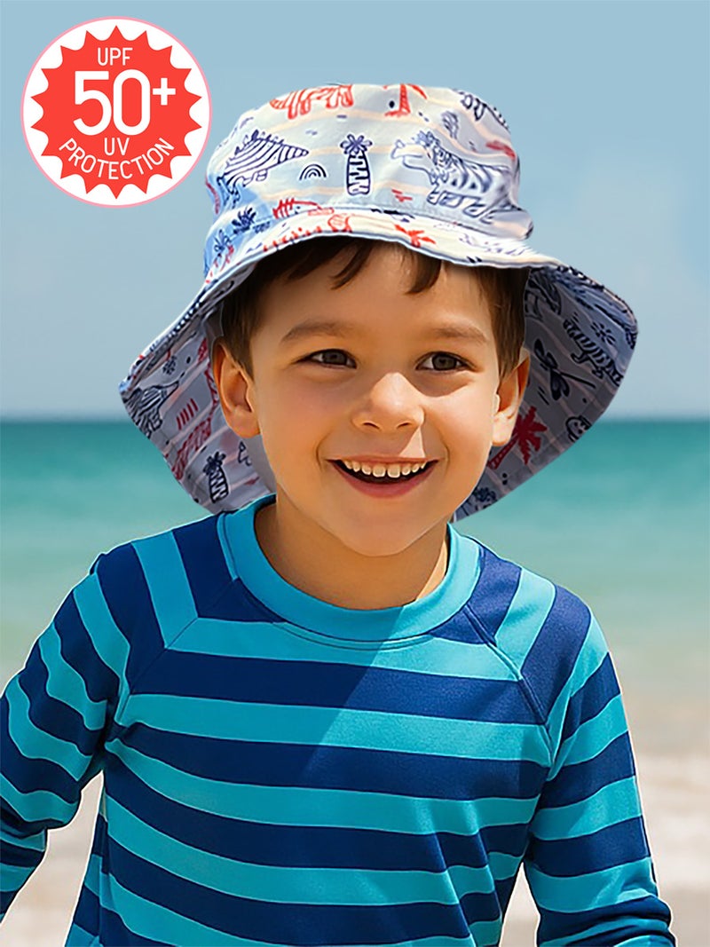 Denokids Dino Boy UVP+50 Sun Protection Hat - Image 1